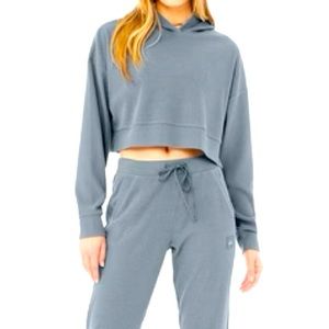Alo Yoga Muse Hoodie in Steel Blue